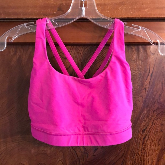 lululemon athletica Tops - Lululemon pink energy bra top sz 6